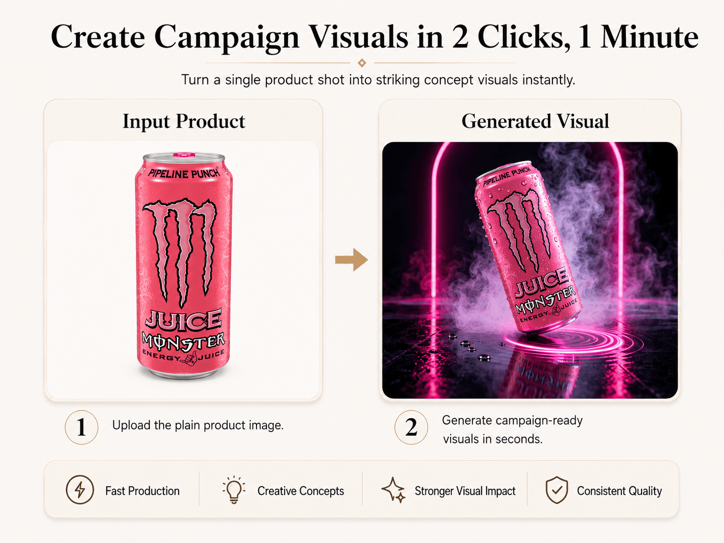 Monster energy drink second scene and video conversion workflow